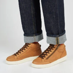 Devant -Pataugas BASKETS HOMME BASALT M ZIPN H4I CHATAIGNE 628471755